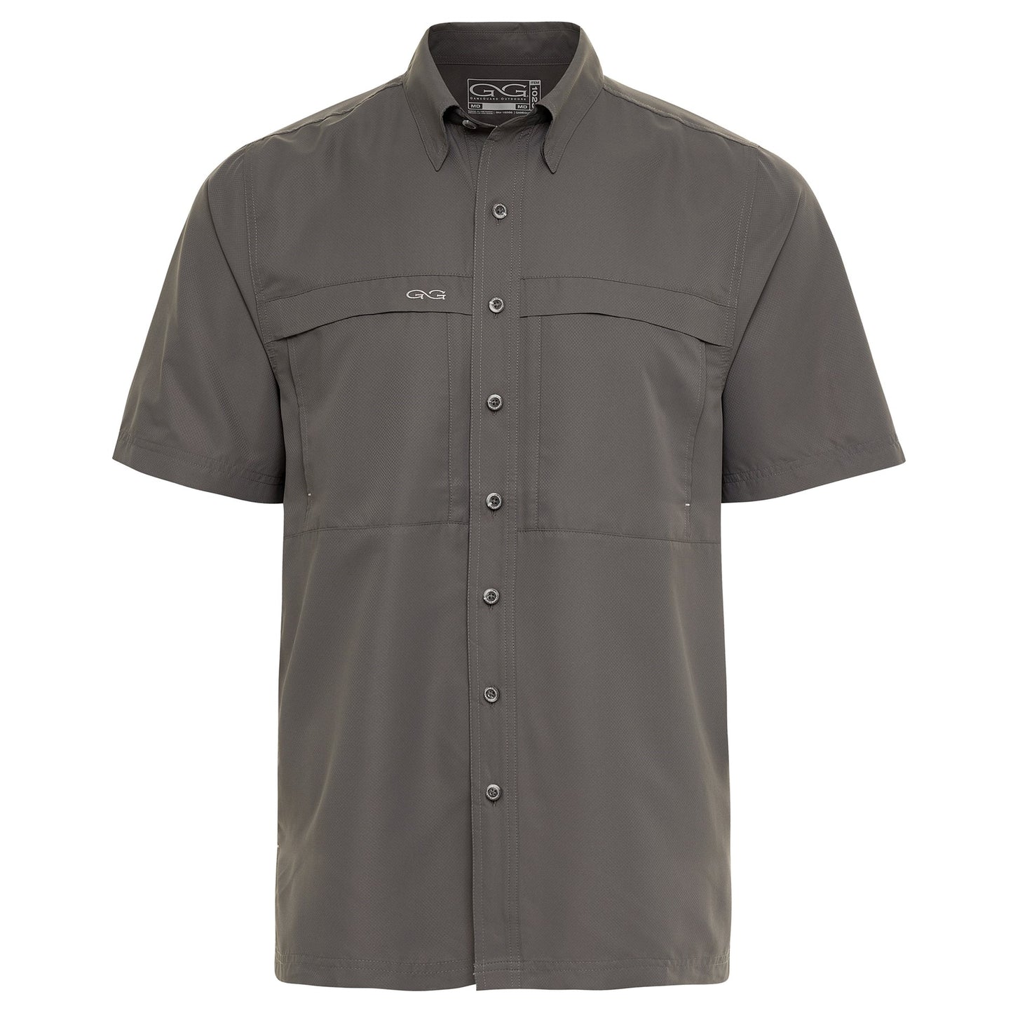 Relaxed MicroFiber Short Sleeve Shirt- GunMetal