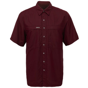MicroFiber Short Sleeve Shirt- Maroon