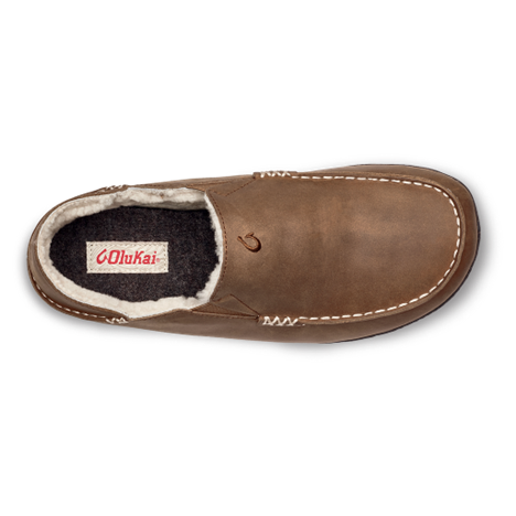 Moloa Slipper- Toffee/Dark Wood