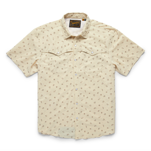 Open Country Tech Shirt: Guadalupe Floral- Brown Rice