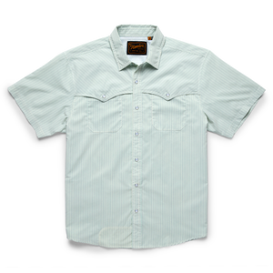Open Country Tech Shirt: Pecos Stripe- Dove