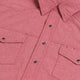 Pearl Snap Long Sleeve Shirt- Crimson