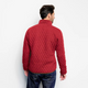 Quilted Snap Sweatshirt- Barn Red