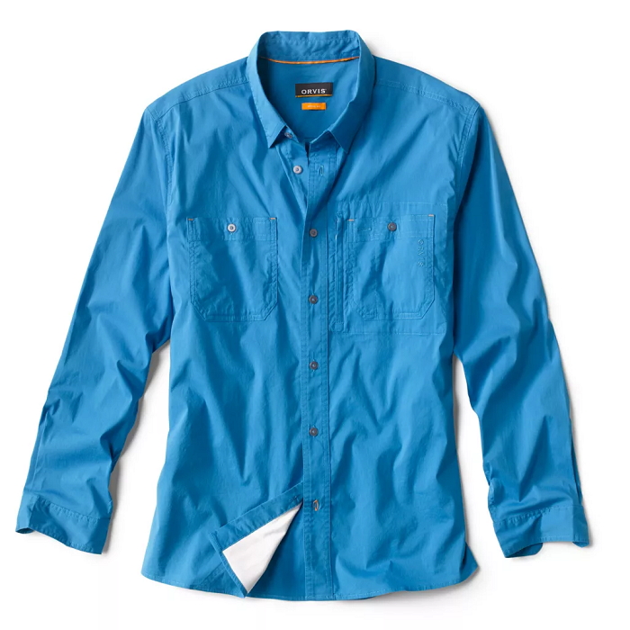 River Guide Long Sleeve Shirt- Lake Blue