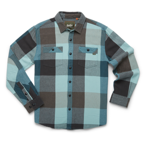 Rodanthe Flannel: Outback Plaid- Bluewing