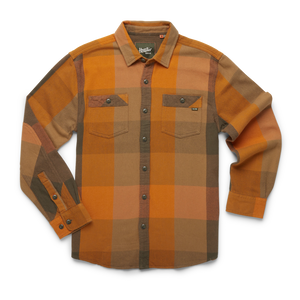 Rodanthe Flannel: Outback Plaid- Sol Glow