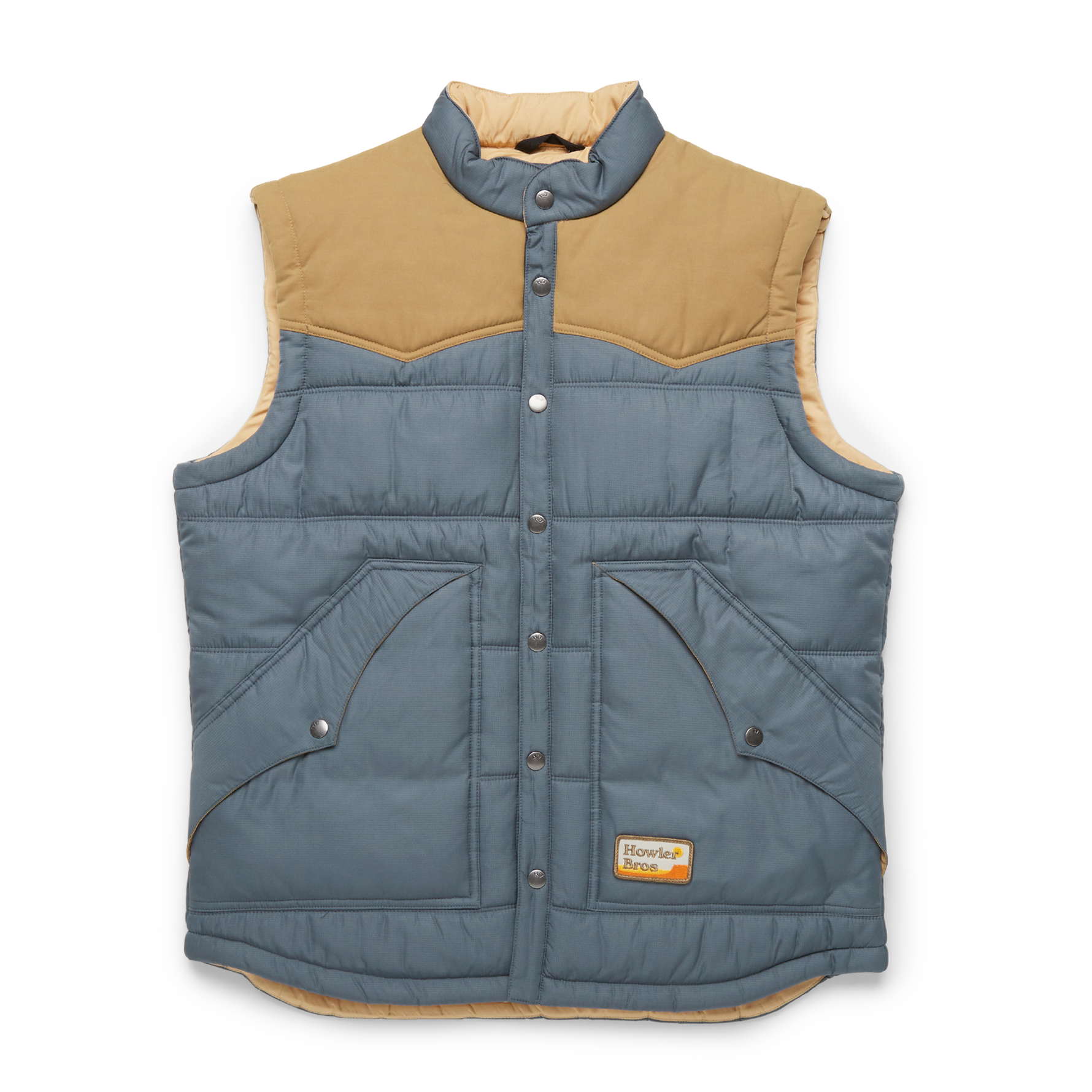 Rounder Vest- Smoked Blue/British Khaki