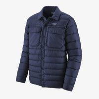 Silent Down Shirt Jacket- Navy