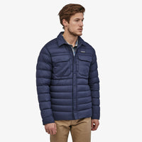 Silent Down Shirt Jacket- Navy