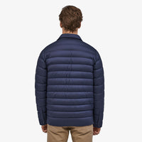 Silent Down Shirt Jacket- Navy