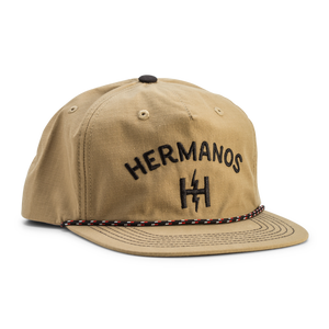 Snapback Hat- Hermanos- Khaki