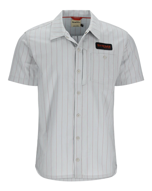 Simms Shop Shirt- Sterling/Clay Stripe