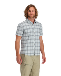 Stone Cold Short Sleeve Shirt- Steel Blue/Storm Ombre Plaid