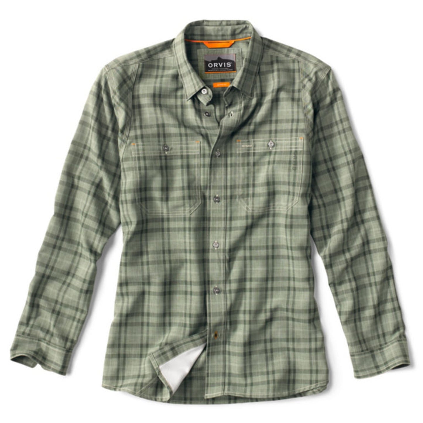 Tech Chambray Plaid Long Sleeve Work Shirt- Juniper