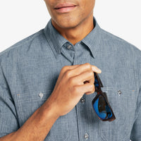 Tech Chambray Short Sleeve- Blue Chambray