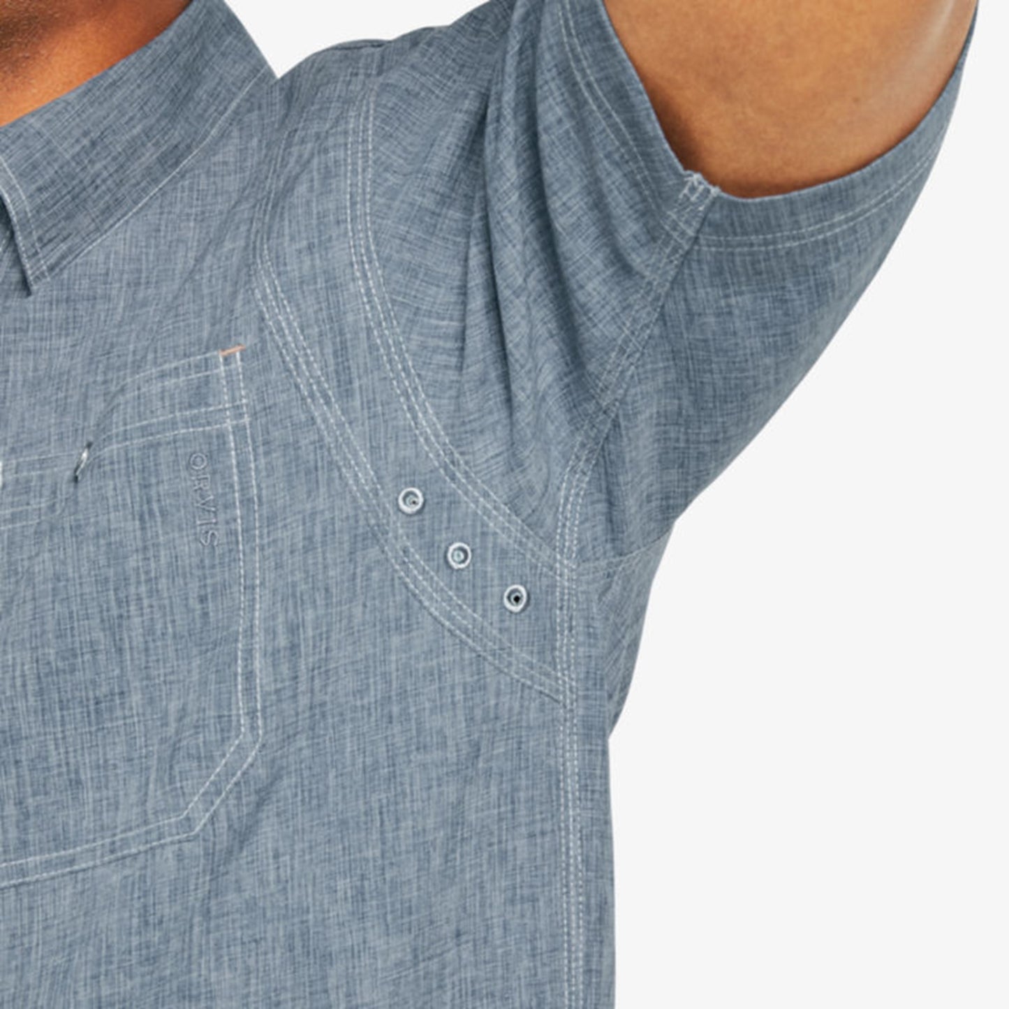 Tech Chambray Short Sleeve- Blue Chambray