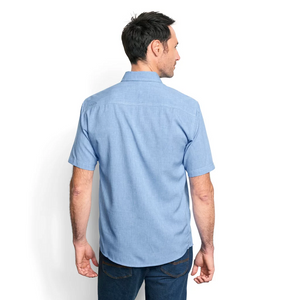 Tech Chambray Short Sleeve Work Shirt- Medium Blue